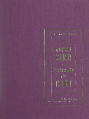 cover image of André Gide et l'attente de Dieu